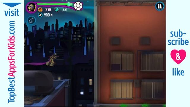 TMNT: Teenage Mutant Ninja Turtles: Rooftop Run Game App iPad Android Kindle смотреть онлайн