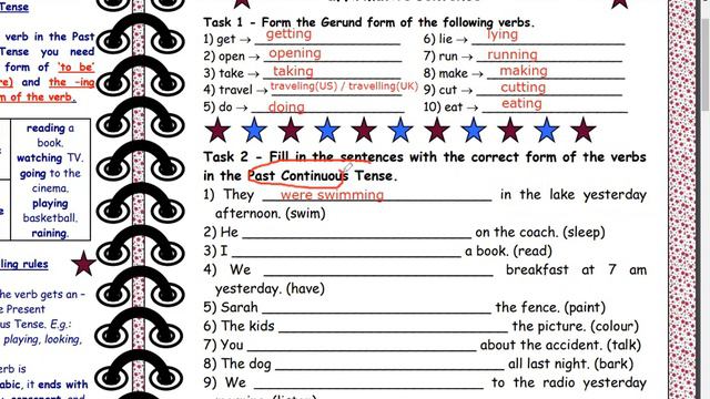 Past Progressive Tense - Exercises 1 смотреть онлайн