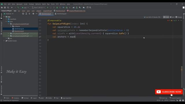 How to Implement List Swipe to Left or Right in Jetpack Compose | Android | Kotlin | Make it Easy смотреть онлайн