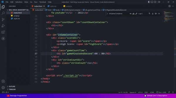 Ball Ninja Javascript Game | Fruit Ninja Clone | HTML canvas