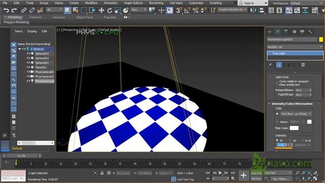 Настройка SpotLight ?. Прожектор 3ds max. Photometric web. Art Render. Свет. Урок 68 смотреть онлайн
