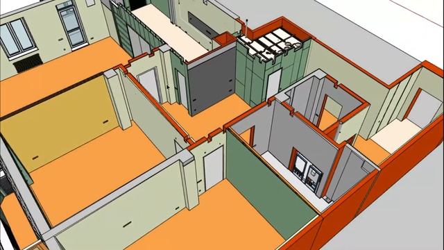 3d модель квартиры 160 кв.м. для технического проекта | Казань смотреть онлайн