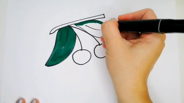 How to draw cherries is simple.Вишни на веточке. Рисуем легко. смотреть онлайн