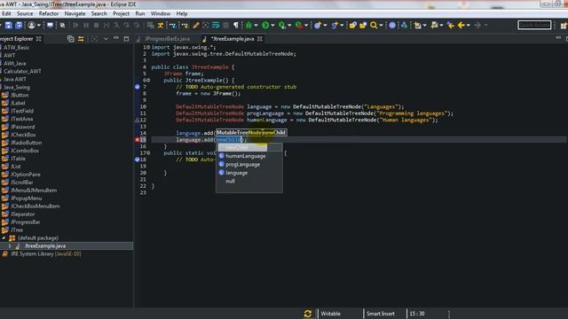 20. JTree Java Swing Tutorial without voice смотреть онлайн