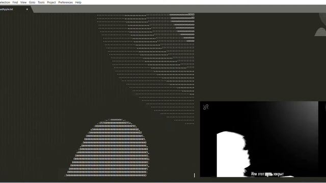 Bad Apple!! in Sublime Text смотреть онлайн