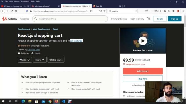 udemy react shopping cart смотреть онлайн