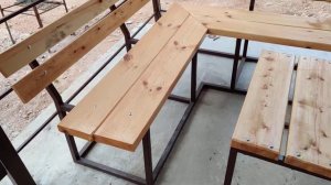 Беседка садовая своими руками из профильной трубы, стол для беседки, скамья из профильной трубы.