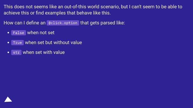 Optional CLI arguments with python Click library option смотреть онлайн