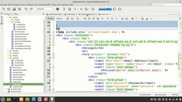Session 3 Admin Login with form validation in PHP(hospital management project) смотреть онлайн