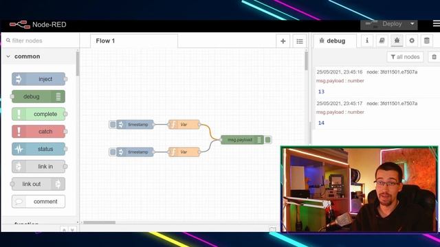 [Cours 3.2 Bioautomatique] Node-RED : Variables de contexte, flow et globales смотреть онлайн