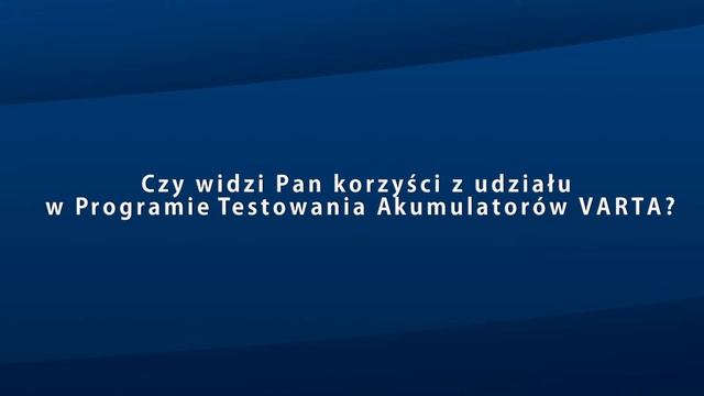 VARTA  Akumulatory Wywiad