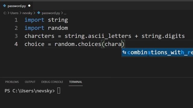 How to generate password in Python смотреть онлайн