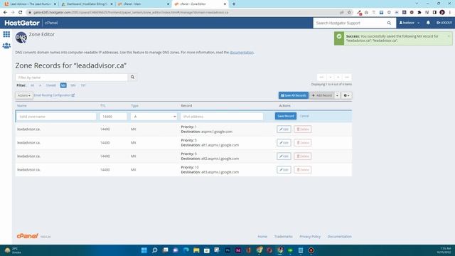 Connect G-suit/Google Workspace with hosting by adding the SPF records and MX Records in cPanel смотреть онлайн