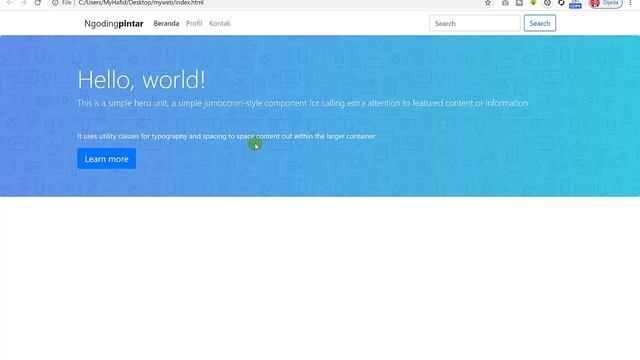 CARA MEMBUAT HALAMAN WEBSITE "KEREN" RESPONSIVE dengan BOOTSTRAP 4 [1/2] |#4 Tutorial FW Bootstrap смотреть онлайн