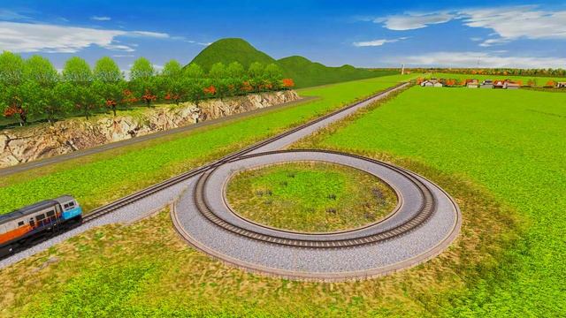 KERETA API vs REL BERPUTAR #7-2 KERETA API BERPUTAR OLENG | 2 TRAINS vs ROTATING RAILROAD TRACK смотреть онлайн