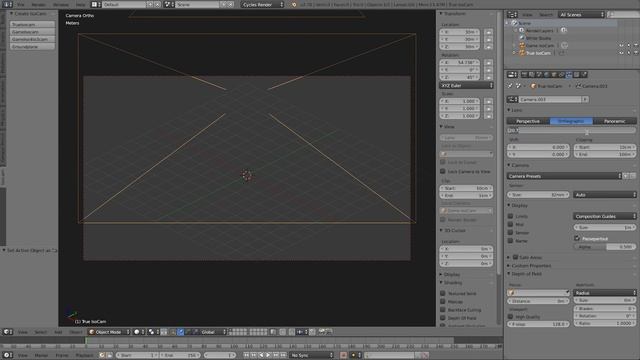 Creating Isometric Cameras In Blender