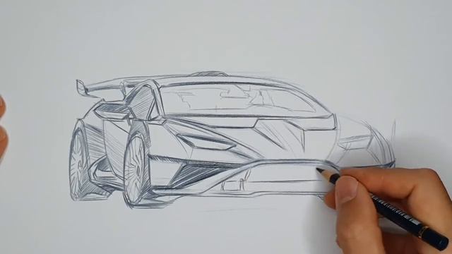 Let's sketch LAMBORGHINI (HURACAN STO) 2021 смотреть онлайн