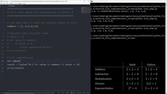 Intermediate Python Tutorial #5 - List Comprehension смотреть онлайн