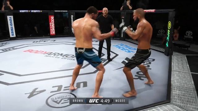 Matt Brown vs Court McGee Full Fight - UFC 4 Simulation смотреть онлайн