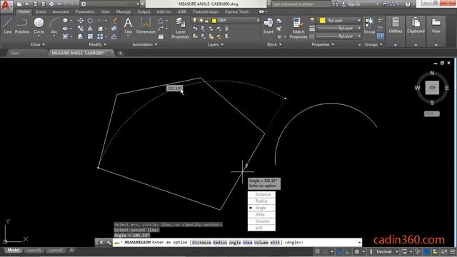How to Measure Angle in AutoCAD 2017 смотреть онлайн