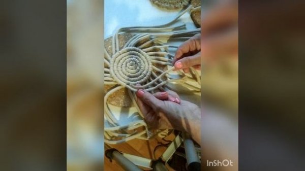 Курс макраме начинающим. Салфеточка по кругу часть 2. Закончилась нить основы, а изделие не готово?