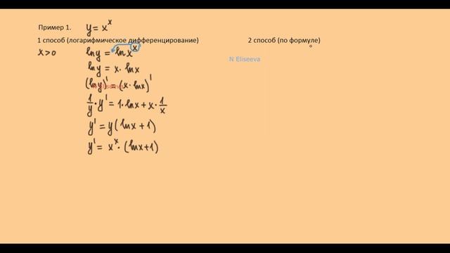 12. Производная степенно-показательной функции смотреть онлайн