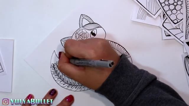 Дудлинг для начинающих | Как научиться рисовать дудлинг | Зентангл смотреть онлайн