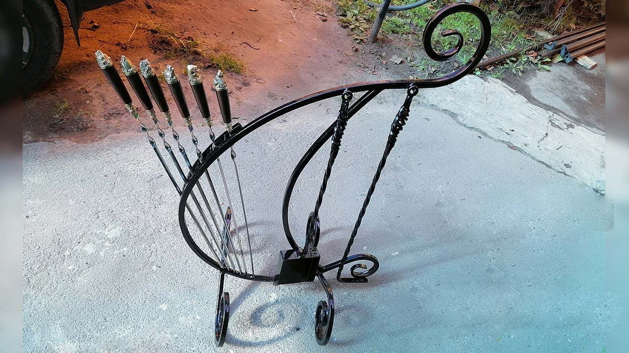 Подставка для шампуров своими руками смотреть онлайн