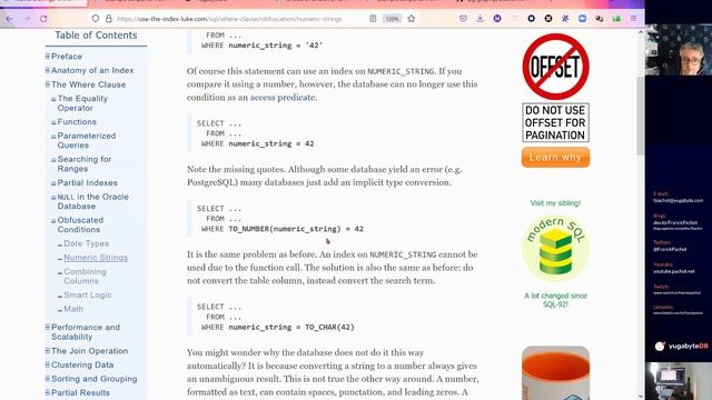 Use The Index Luke on YugabyteDB - Episode 05 смотреть онлайн