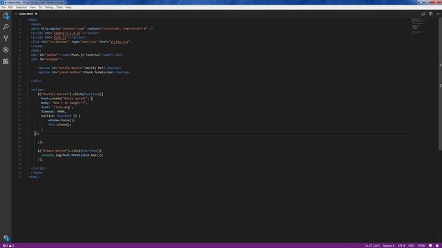 Push.js Tutorial | Create Desktop Notification With Javascript