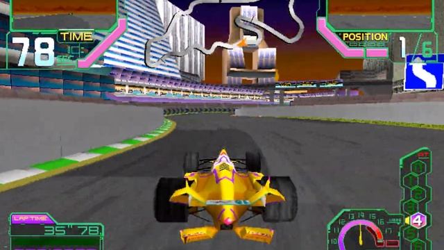Ace Driver Victory Lap - Namco System 22 - Yellow 18 - Capital City Circuit - 15 laps - Full Race смотреть онлайн