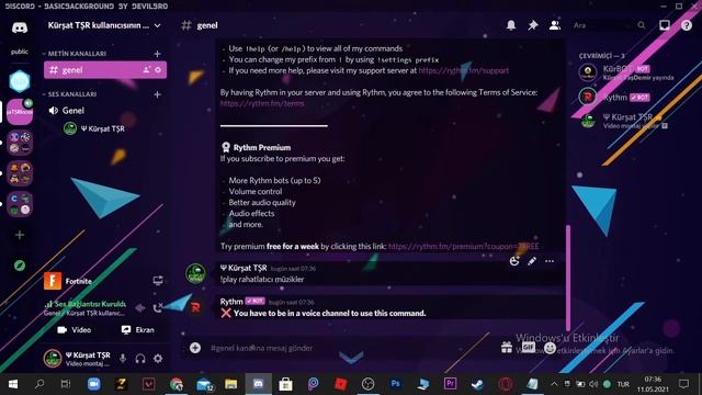 Discord Müzik botu ekleme ve komutları.(Groovy-Rythm) смотреть онлайн