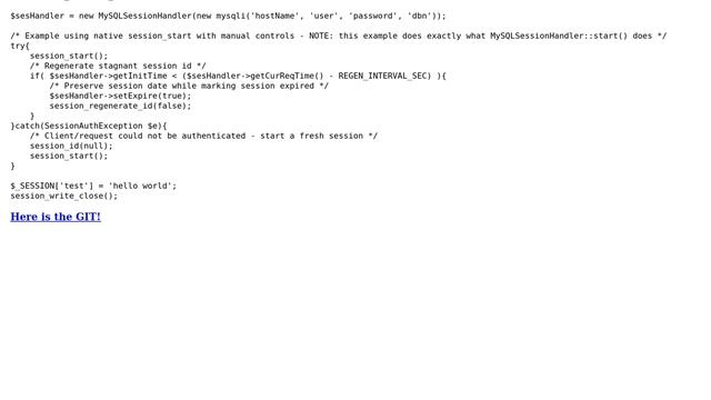 Code Review: PHP ＞ 7.1 - MySQL Session Handler Class with some built-in time-management/security смотреть онлайн