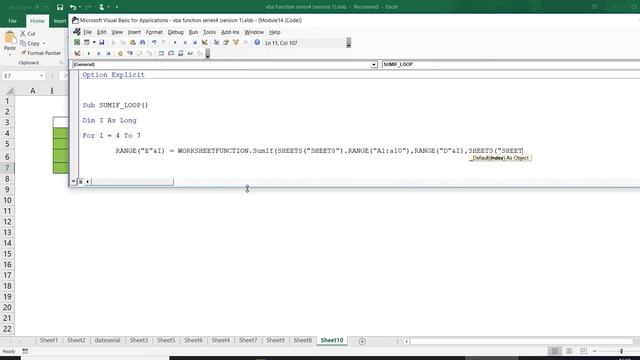 Use SUMIF and LOOPS - VBA Hindi -Series 13 - Video 694 смотреть онлайн
