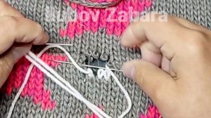 КАК ЗАШИТЬ ДЫРКУ В СВИТЕРЕ. ВОССТАНОВИТЬ ВЯЗАНОЕ ПОЛОТНО ИГОЛКОЙ. БЕЗ КРЮЧКА