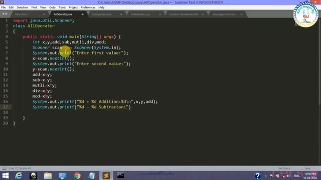#Day4 Write A Program To All Operator In Java BY Rahul Sagar Raj смотреть онлайн