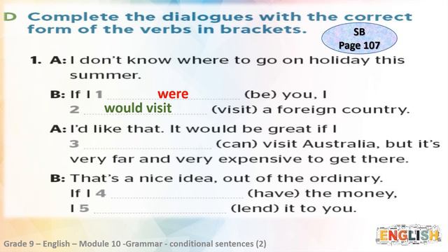 Grade 9 English Module 10 a Grammar Conditional 2 & Wishes смотреть онлайн