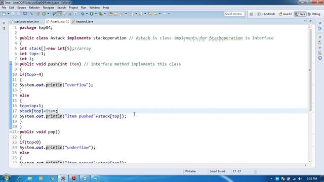 CS8383 OOPL Experiment 04 Java Programming Stack ADT for Anna University Regulations смотреть онлайн