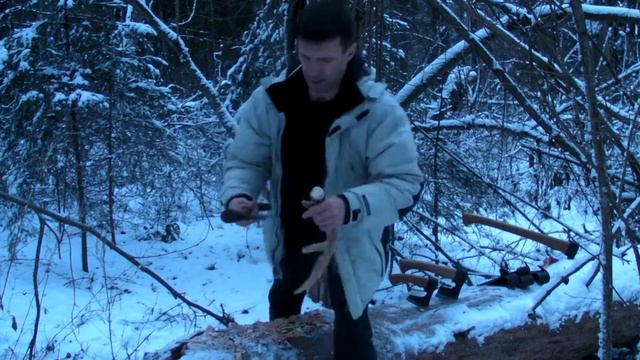 Рубка рога топором ТАЙГА-2 / Www.bulat-sib.ru