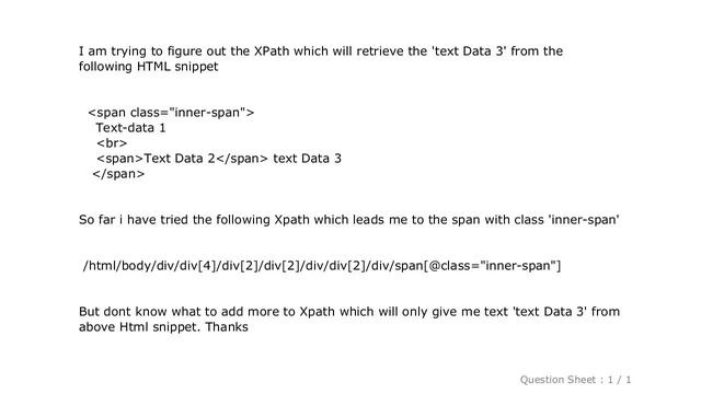 HTML : XPath to retrieve text within span смотреть онлайн