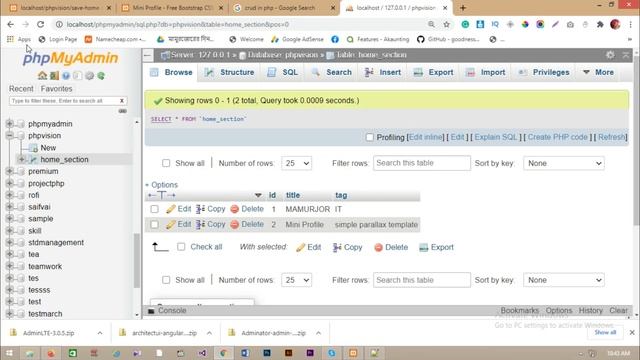 php project admin Panel data save with php mysqli query смотреть онлайн