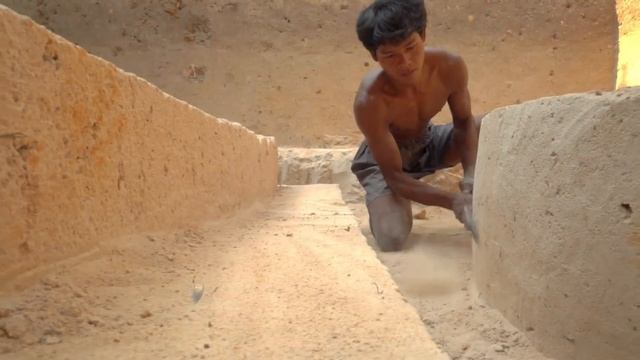 Amazing Technique Building Compilation! Build Ancient Underground Swimming Pool & Underground House смотреть онлайн