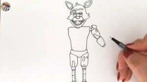 Как нарисовать Фокси Аниматроник / How to draw FOXY FNaF