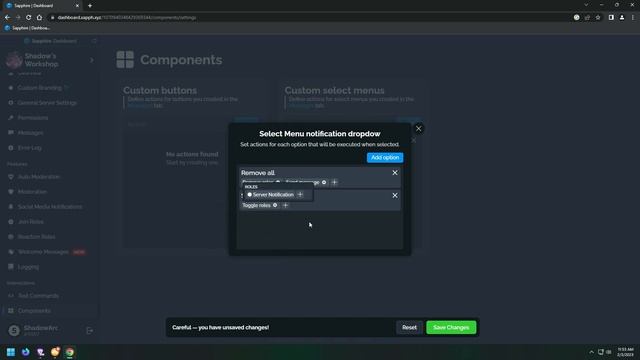 Discord Drop Down Message Tutorial 2023 | Sapphire Bot