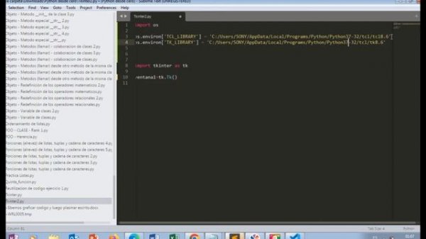 Tkinter error Tcl wasn't installed properly - python