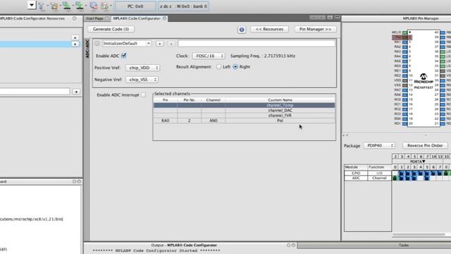 Using the MPLABX Code Configurator to setup the ADC and EUSART смотреть онлайн