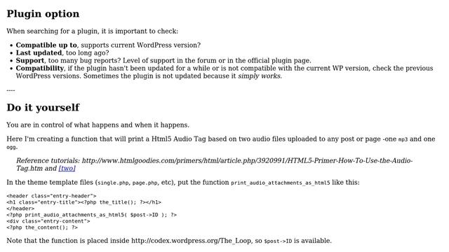 Wordpress: How to insert an Audio Player in a Post or Page? (2 Solutions!!) смотреть онлайн