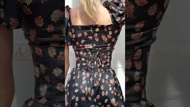 ШЕЛКОВОЕ ЦВЕТОЧНОЕ ПЛАТЬЕ С КОРСЕТОМ В КОМПЛЕКТЕ BEREZKA SHOP смотреть онлайн