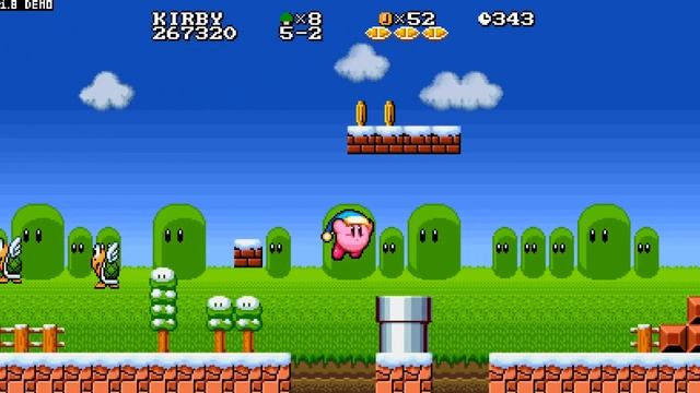 SMB1 Remake Kirby Gameplay! (Sonic Boll) смотреть онлайн