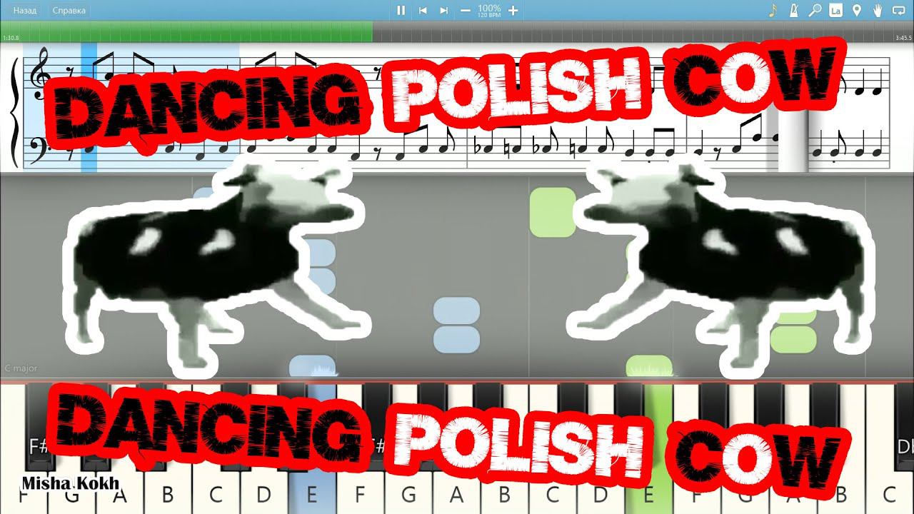 Dancing Polish Cow (Tylko Jedno W Glowie Mam) [Piano Tutorial | Sheets | MIDI] Synthesia смотреть онлайн